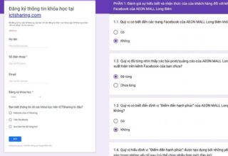 Mẫu Phiếu Thu Thập Thông Tin Khách Hàng Qua Google Form