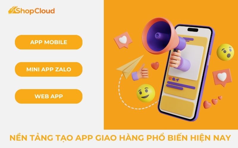 Nền tảng tạo app giao hàng