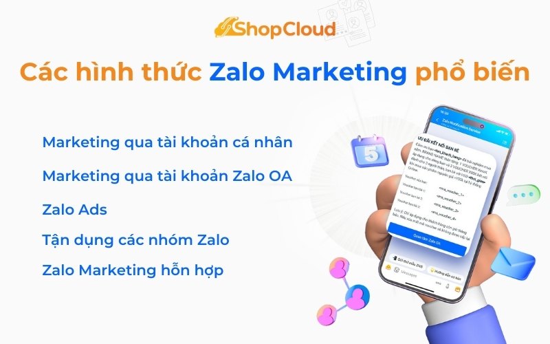 Các hình thức Zalo Marketing phổ biến