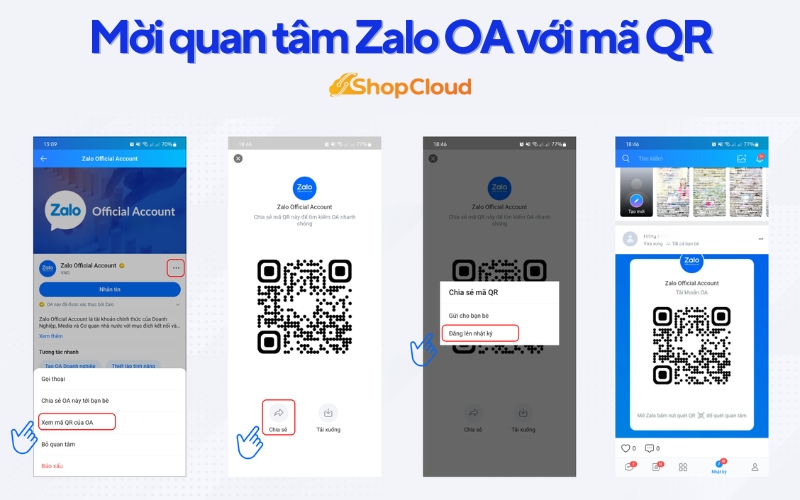 Mời quan tâm Zalo OA với mã QR