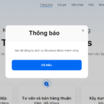 Thông báo đã đăng ký dùng thử zBusiness thành công 