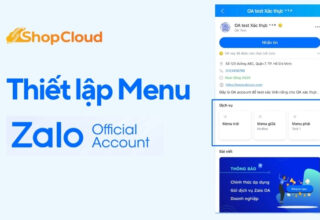 thiết lập menu zalo oa