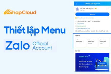 thiết lập menu zalo oa