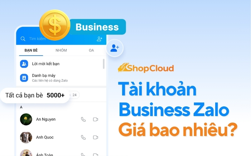 Tài khoản Business Zalo giá bao nhiêu?