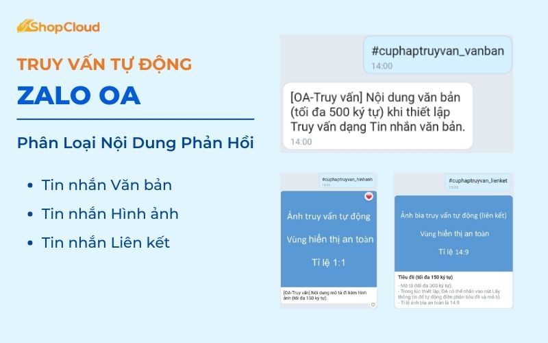 3 Dạng Nội Dung Phản Hồi Của Truy Vấn Tự Động Zalo OA